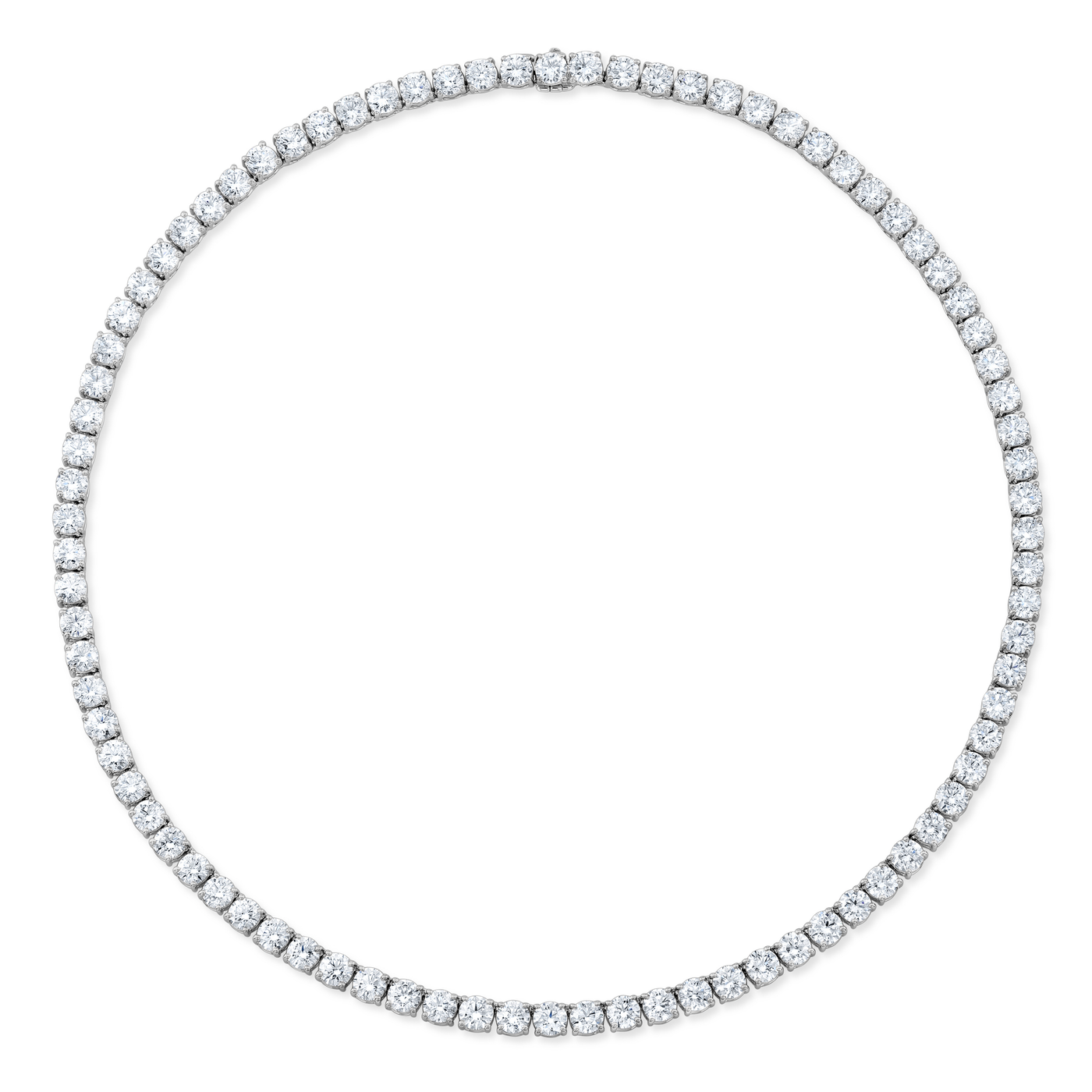 Round Brilliant Diamond Tennis Necklace | 29.79tw
