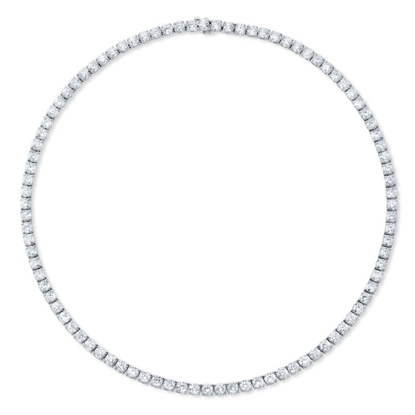 Round Brilliant Diamond Tennis Necklace | 20.70tw