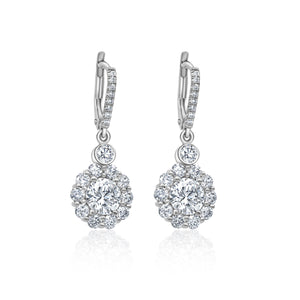 Round Diamond Cluster Earrings | 2.85tw