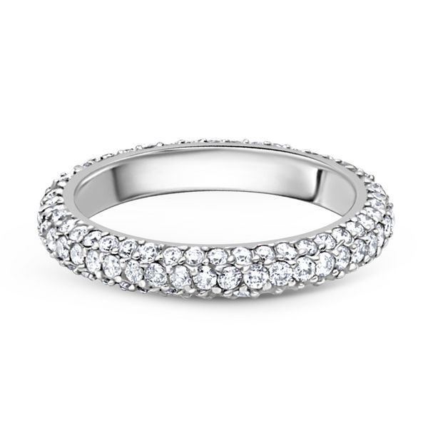 Three Row Diamond Pavé Eternity Band | 1.94tw
