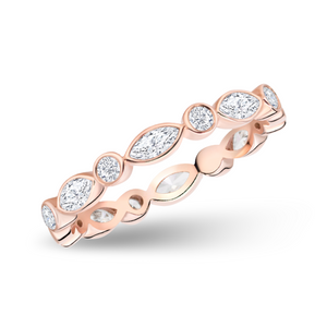 Bezel Set Marquise Diamond Eternity Band | 1.30tw