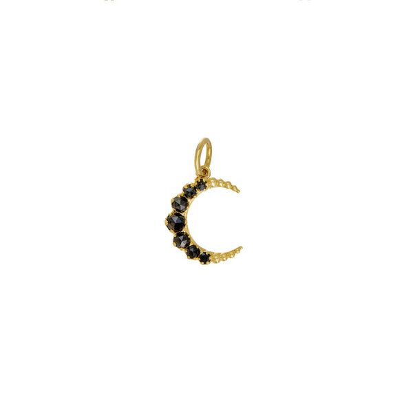 Black Diamond Crescent Moon Charm | .46tw