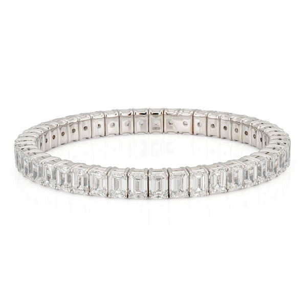 Emerald Cut Diamond Stretch Bracelet | 22.63tw