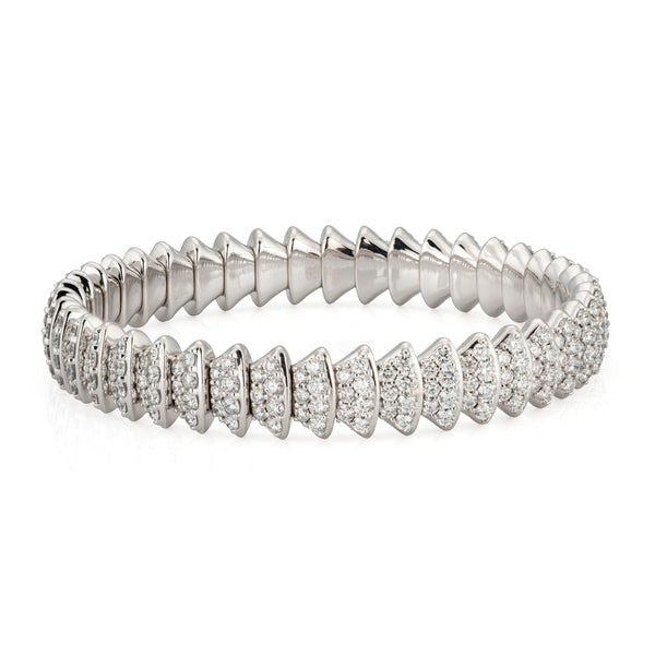 Diamond Section Stretch Bracelet | 7.88tw