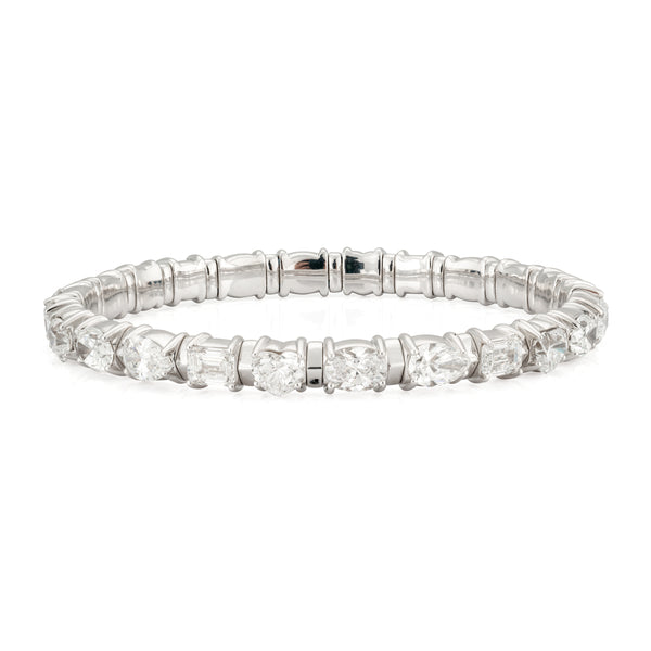 Mixed Shape Diamond Stretch Bracelet | 12.00tw