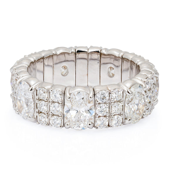 Oval and Round Diamond Stretch Band | 4.56tw