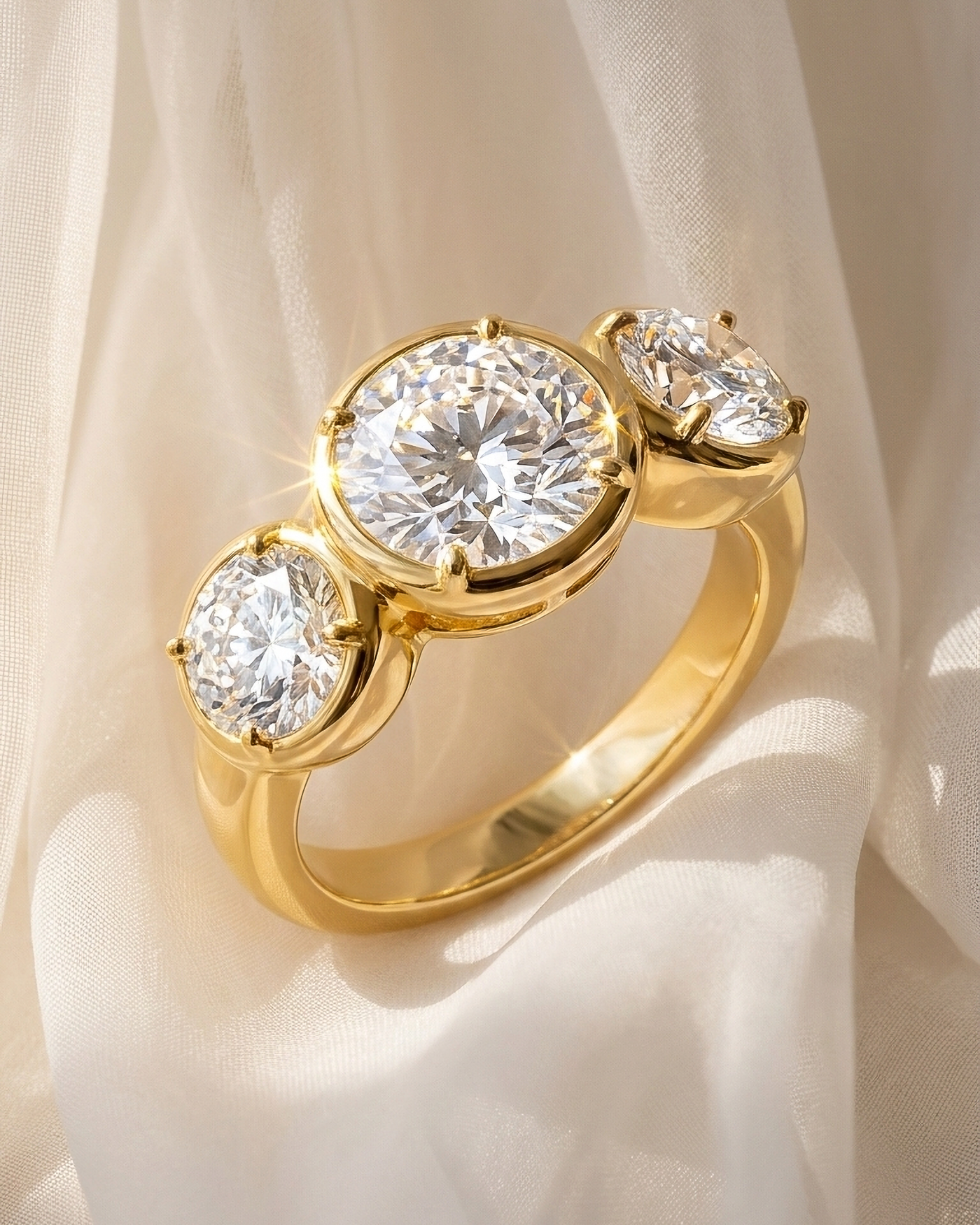 Three Stone Round Brilliant Diamond Ring | 2.99tw