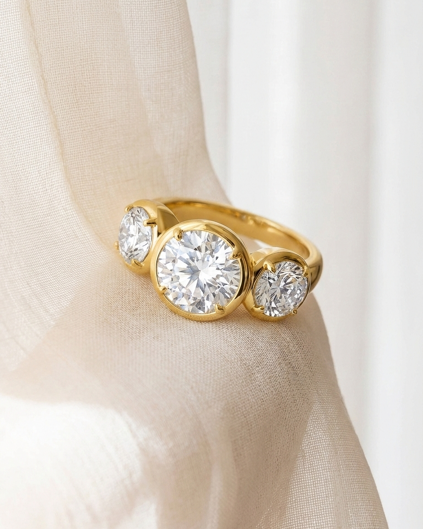 Three Stone Round Brilliant Diamond Ring | 2.99tw