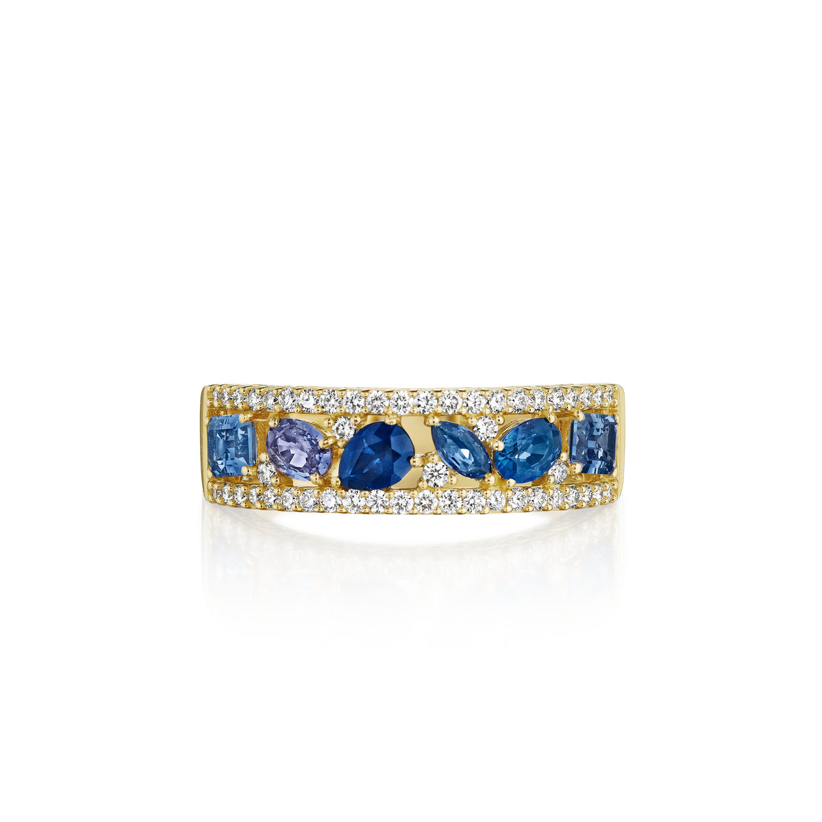 Sapphire, Tanzanite & Diamond Band