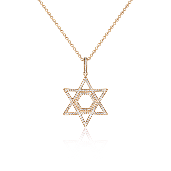 Diamond Star of David Pendant