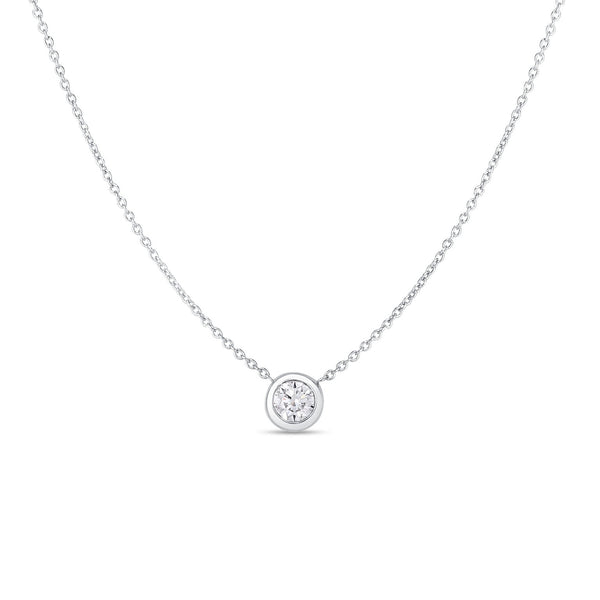 Round Diamond Bezel Pendant | .24ct