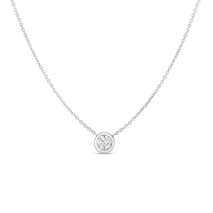 Round Diamond Bezel Pendant | .24ct