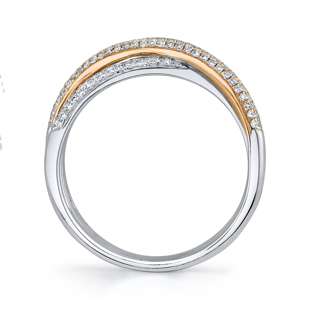 Three Row Diamond Crossover Band