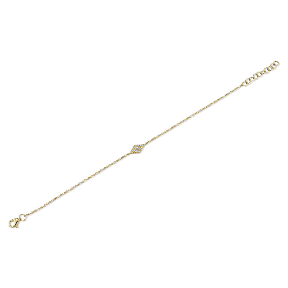 Pavé Kite Shape Chain Bracelet | .06tw