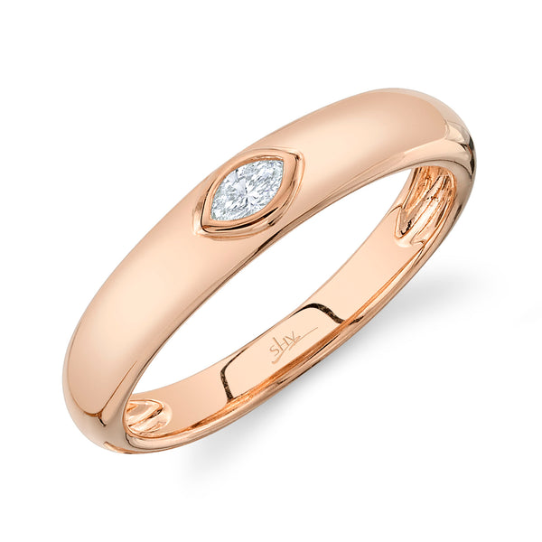 Bezel Set Marquise Diamond Band