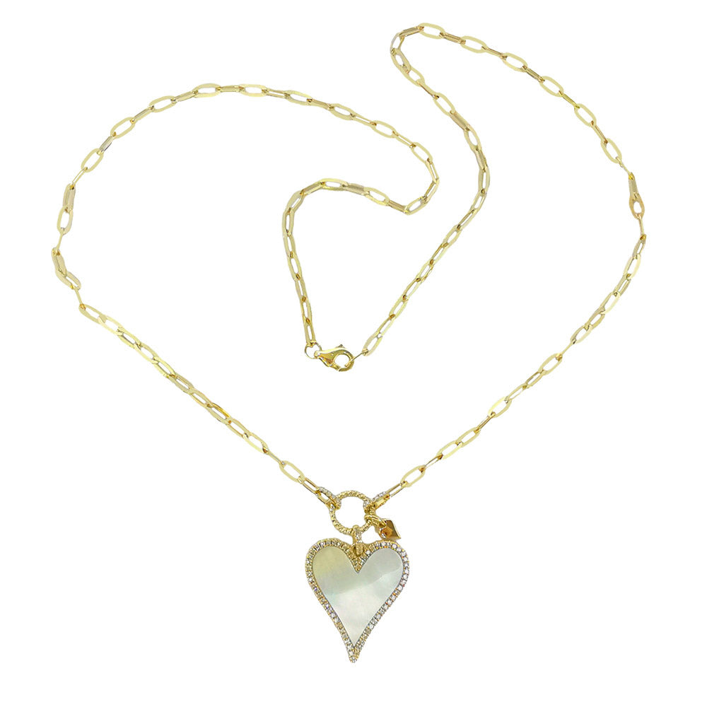 Mother-of-Pearl Heart Pendant | .20tw