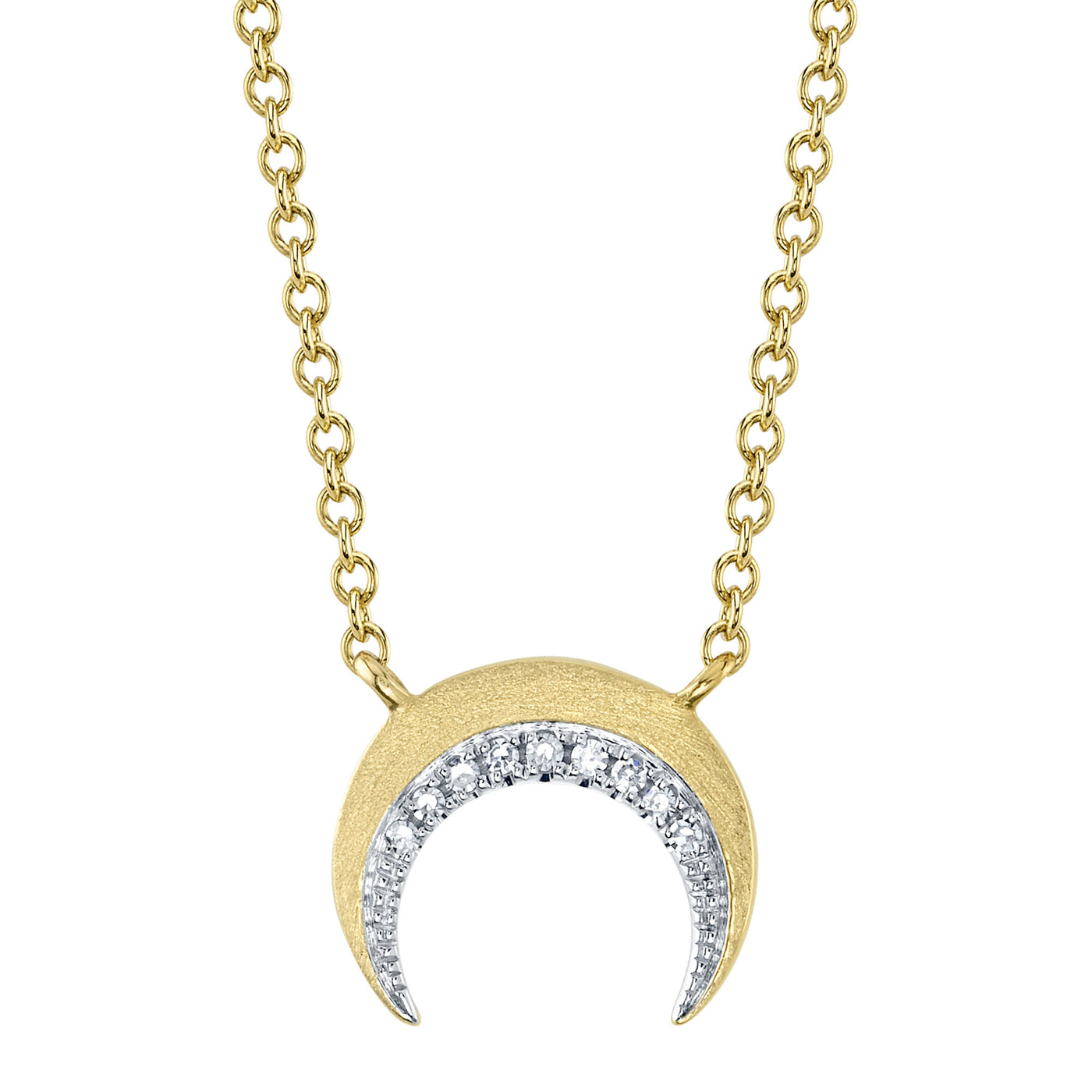 Diamond Crescent Moon Pendant | .02tw
