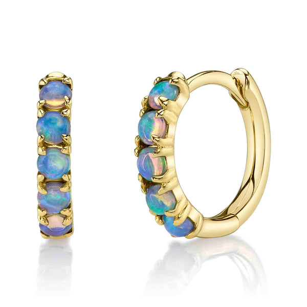 Opal Huggie Earrings