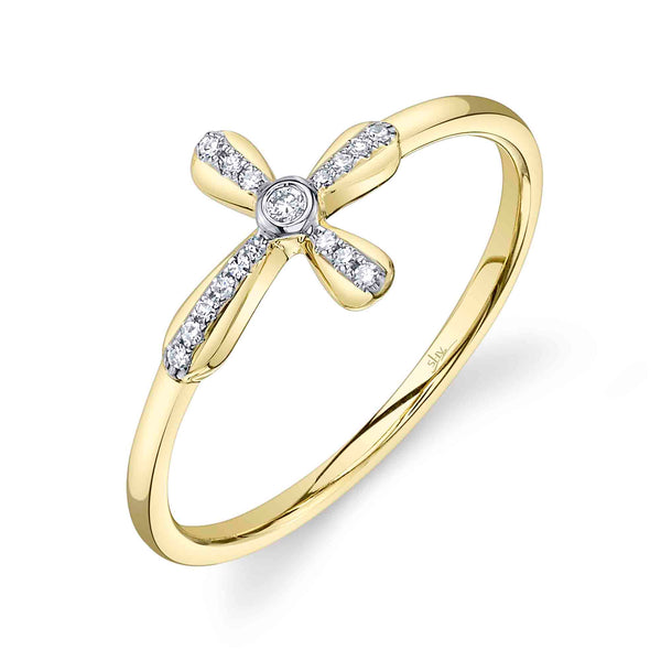 East West Diamond Cross Ring