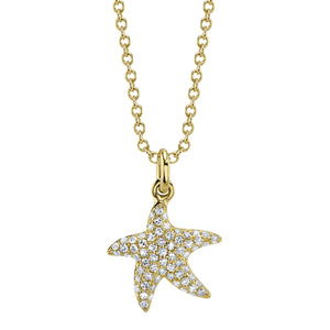 Diamond Starfish Pendant | .15tw