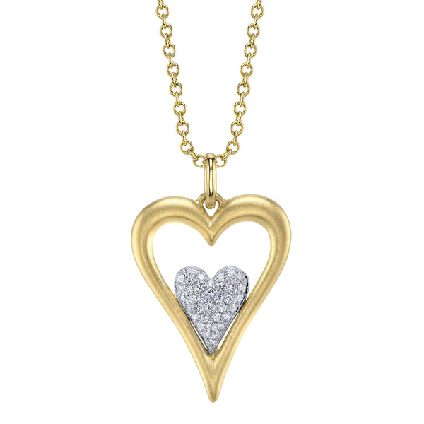 Diamond Open Heart Pendant