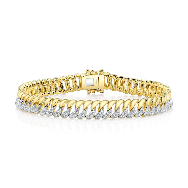 Diamond Edge Cuban Link Bracelet