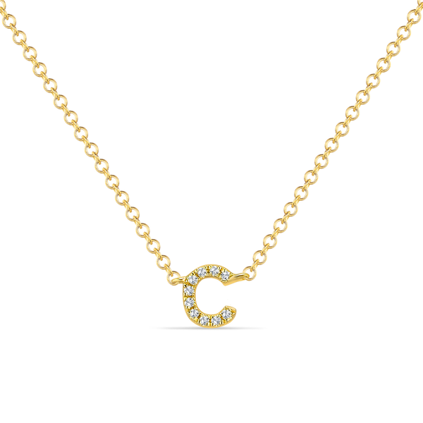 Diamond "C" Initial Necklace