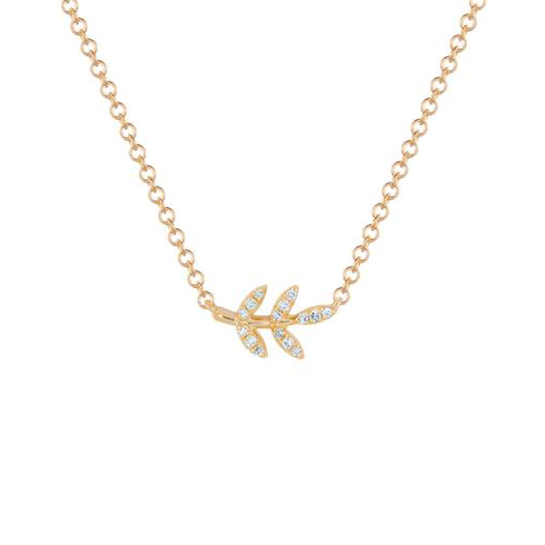 Diamond Leaf Necklace