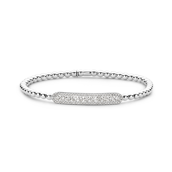 Framed Diamond Center Bar Stretch Bracelet | 1.10tw