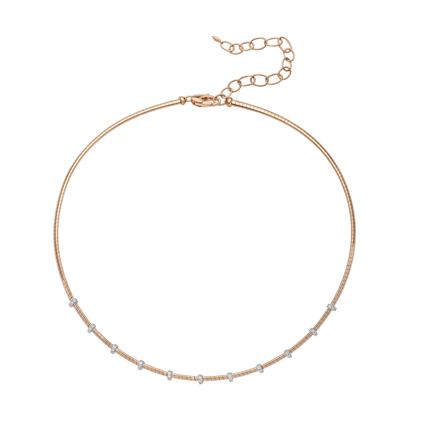 Rose Gold & Titanium Diamond Collar | 0.78tw