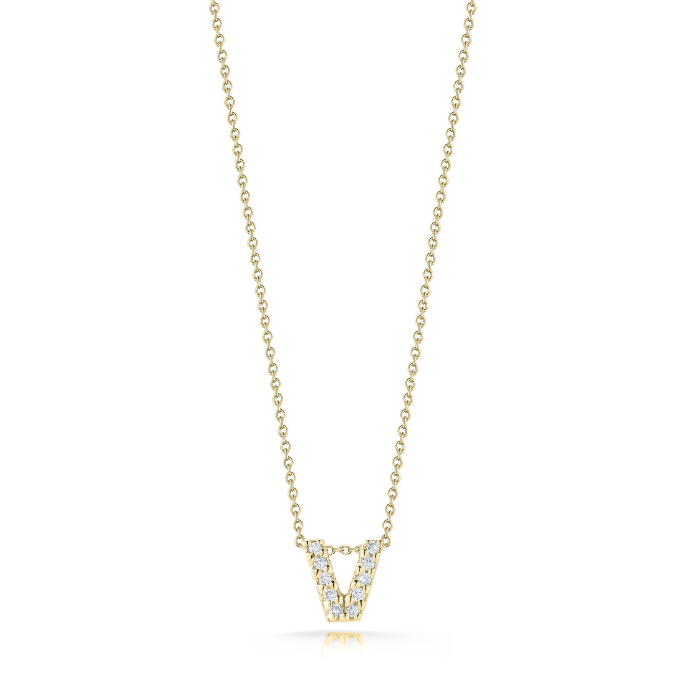 Diamond Love Letter "V” Necklace