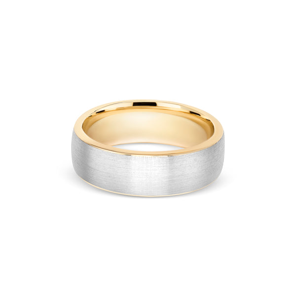 Brushed Mixed Gold Band