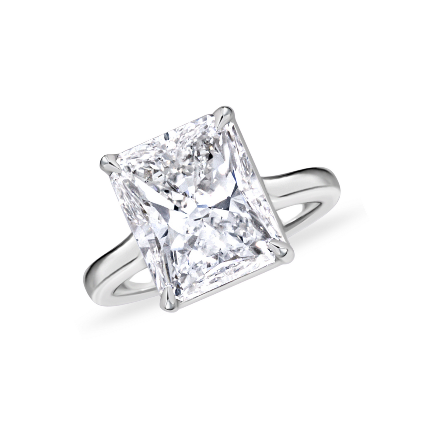 Radiant Cut Solitaire Diamond Ring | 6.27ct