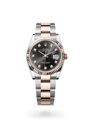 Rolex Datejust 36 in Everose Rolesor and Bright Black Dial, M126231-0020| Polacheck's Jewelers
