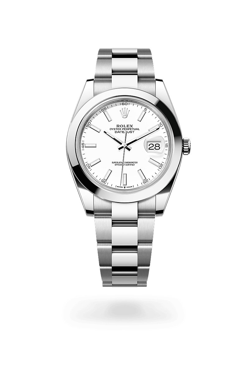 Rolex Datejust 41 in Oystersteel and White Dial, M126300-0005 | Polacheck's Jewelers