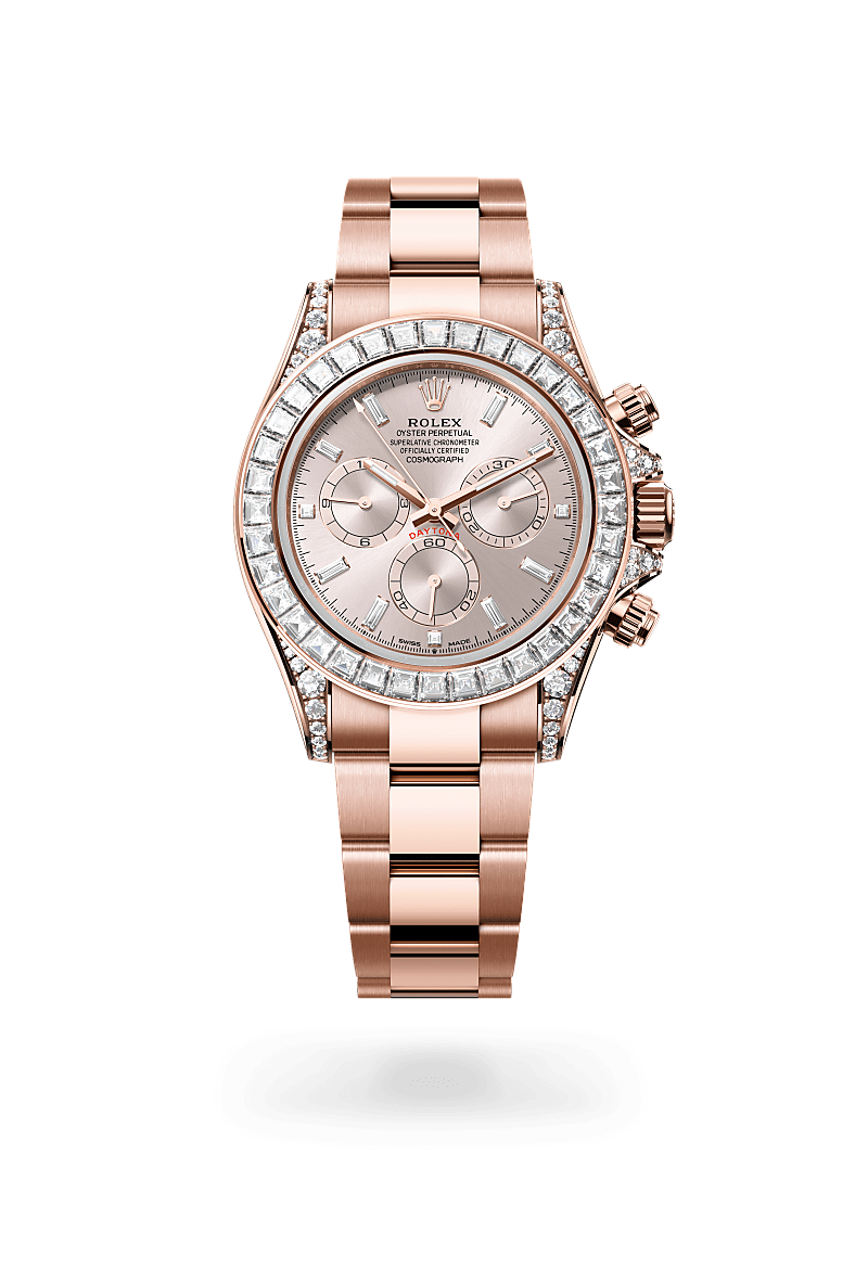 Rolex Cosmograph Daytona in Everose Gold and Sundust set with Diamonds Dial,M126595tbr-0001| Polacheck's Jewelers