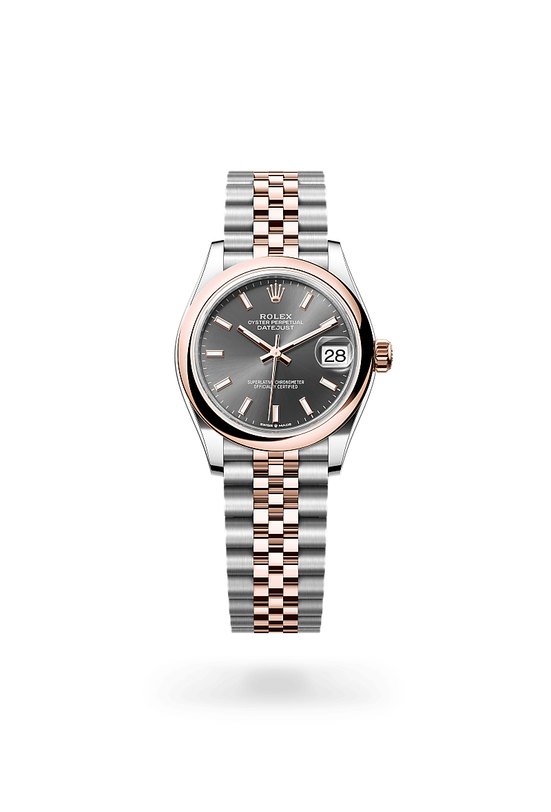 Rolex Datejust 31 in Everose Rolesor in Slate Dial, M278241-0018 | Polacheck's Jewelers