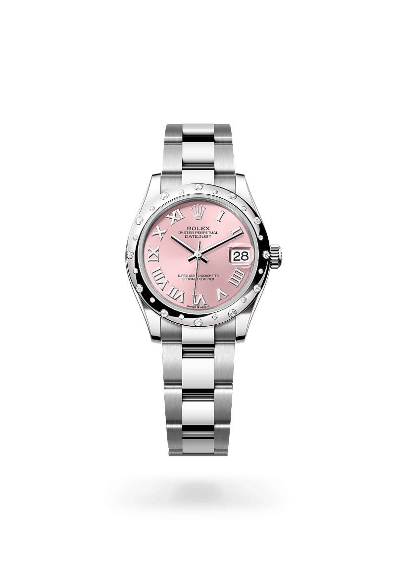 Rolex Datejust in White Rolesor and Pink Dial, M278344RBR-0021 | Polacheck's Jewelers