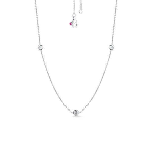 3 Station Diamond By The Inch Necklace | 0.15tw