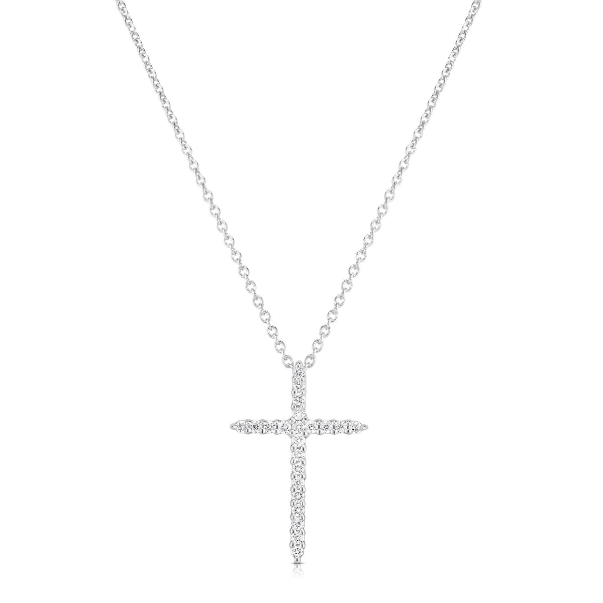 Diamond Sliver Cross Necklace