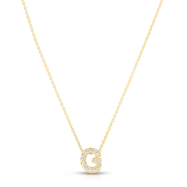 Diamond Love Letter Pendant "G" | 0.06tw