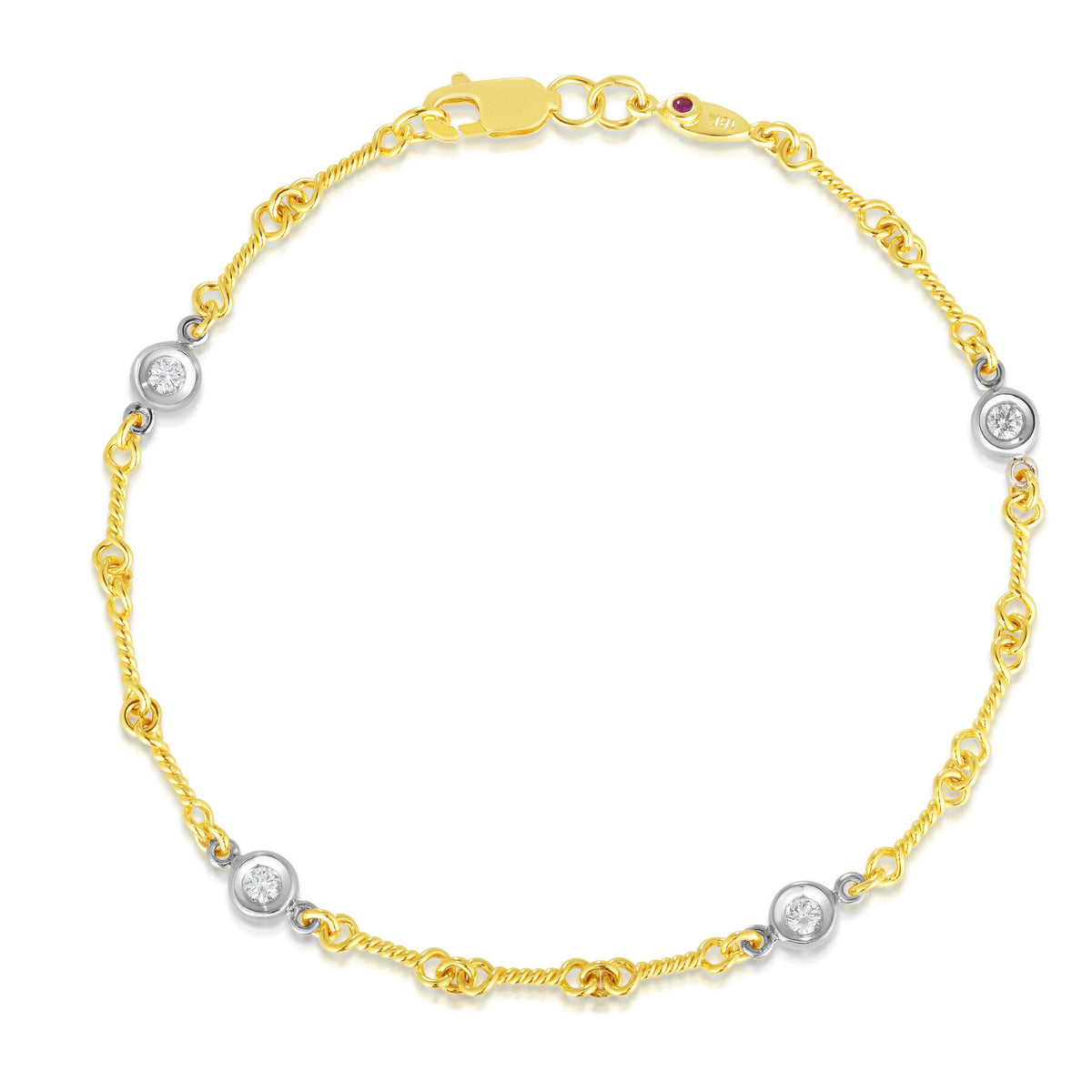 Diamond Dogbone Bracelet | .16tw