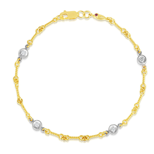 Diamond Dogbone Bracelet | .16tw