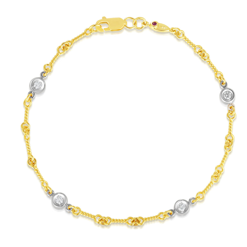 Diamond Dogbone Bracelet | .16tw