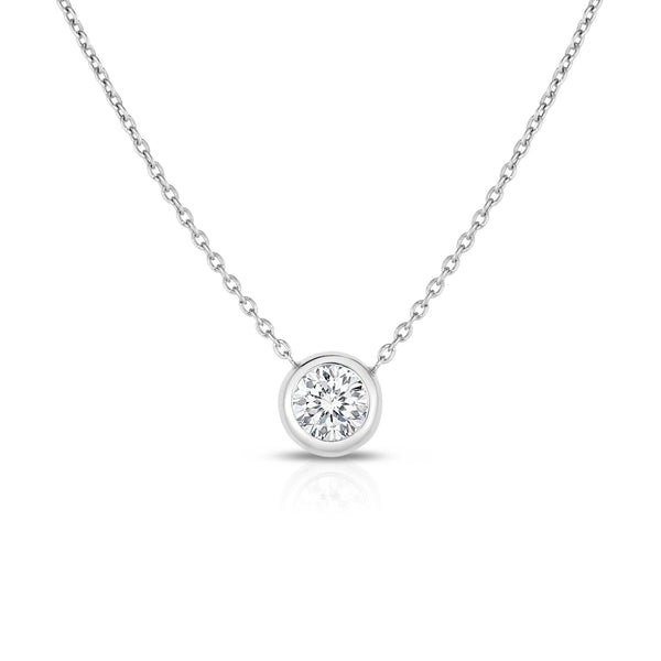 Bezel Set Diamond Solitaire Pendant