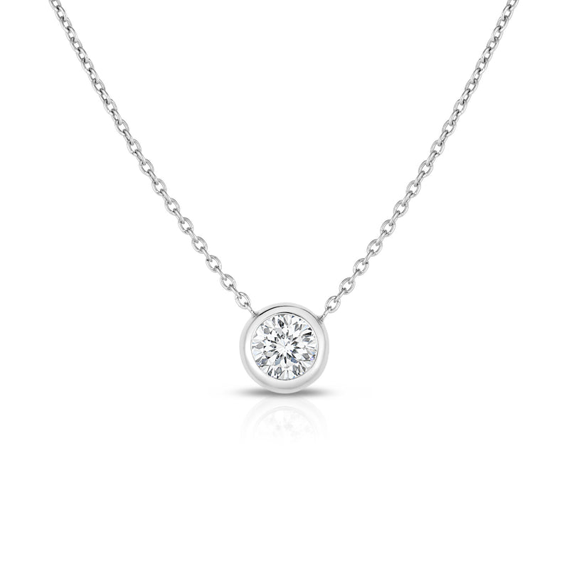 Bezel Set Diamond Solitaire Pendant