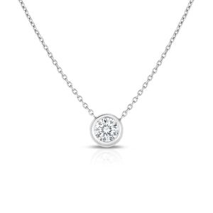 Bezel Set Diamond Solitaire Pendant