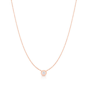 Bezel Set Diamond Solitaire Pendant