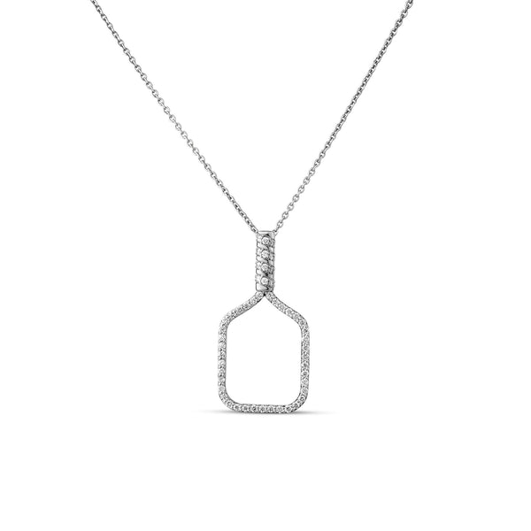 Diamond Pickleball Paddle Frame Pendant | .16tw