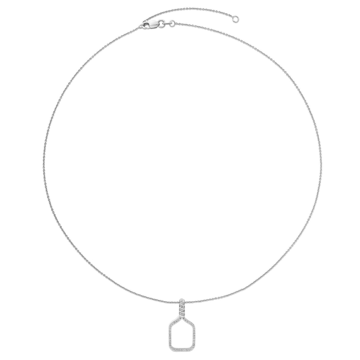 Diamond Pickleball Paddle Frame Pendant | .16tw